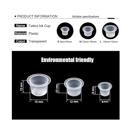 1000 godets jetables pour encre de tatouage (9 mm) – Cups D'encre – SBDistribution – SBDistribution