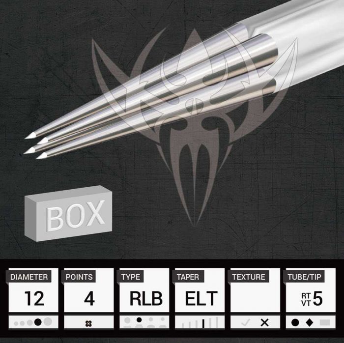 #12 Standard Round Liner — Precision Needles — Box of 50 Sterilized Pre-Made Tattoo Needles-2