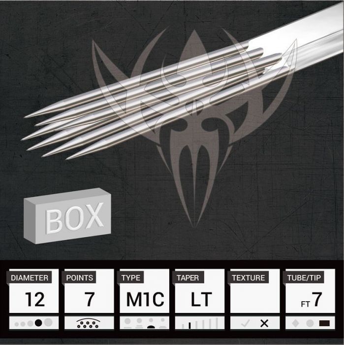 #12 Magnum Curved Weave — Precision Needles — Box of 50 Sterilized Pre-Made Tattoo Needles-2