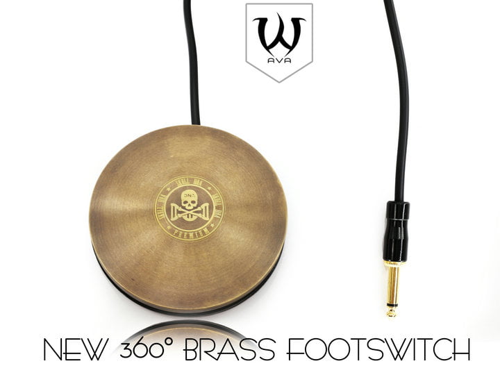 New Skull DNA Brass tattoo foot pedals-2