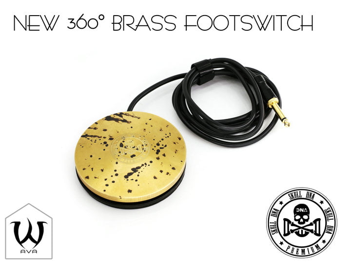 New Skull DNA Brass tattoo foot pedals-1