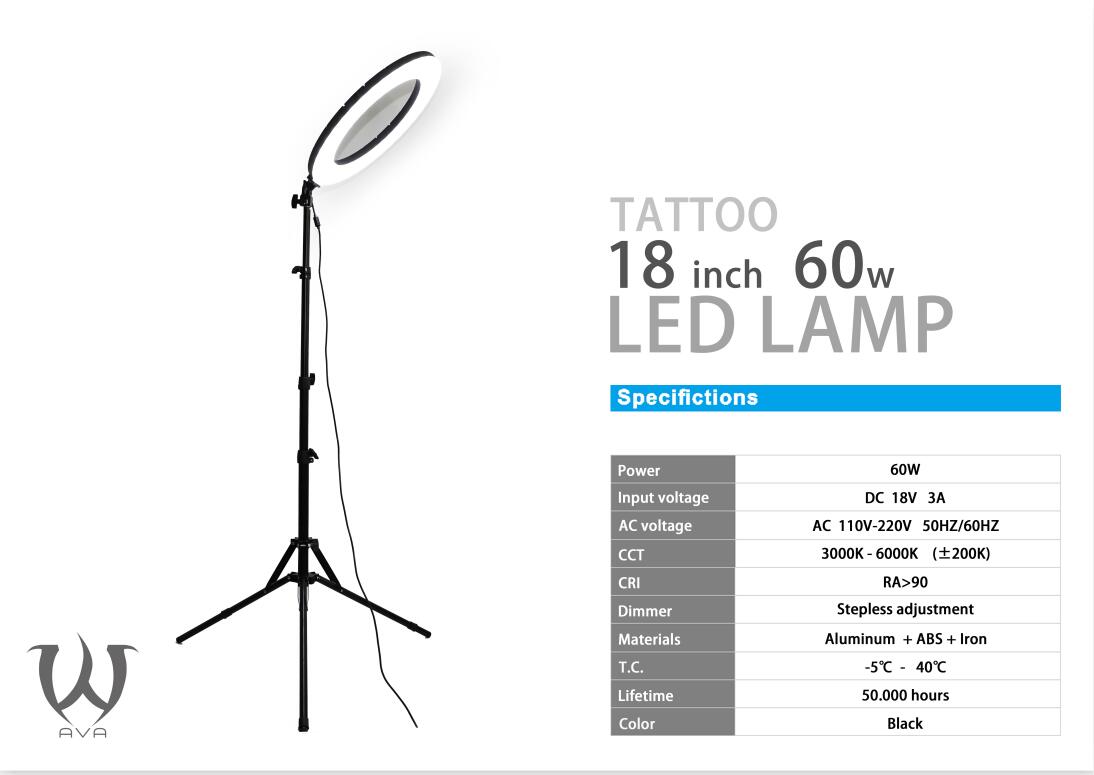 18 pouces 60W grande lampe de tatouage ronde – Mobilier studio tatouage – SBDistribution – SBDistribution
