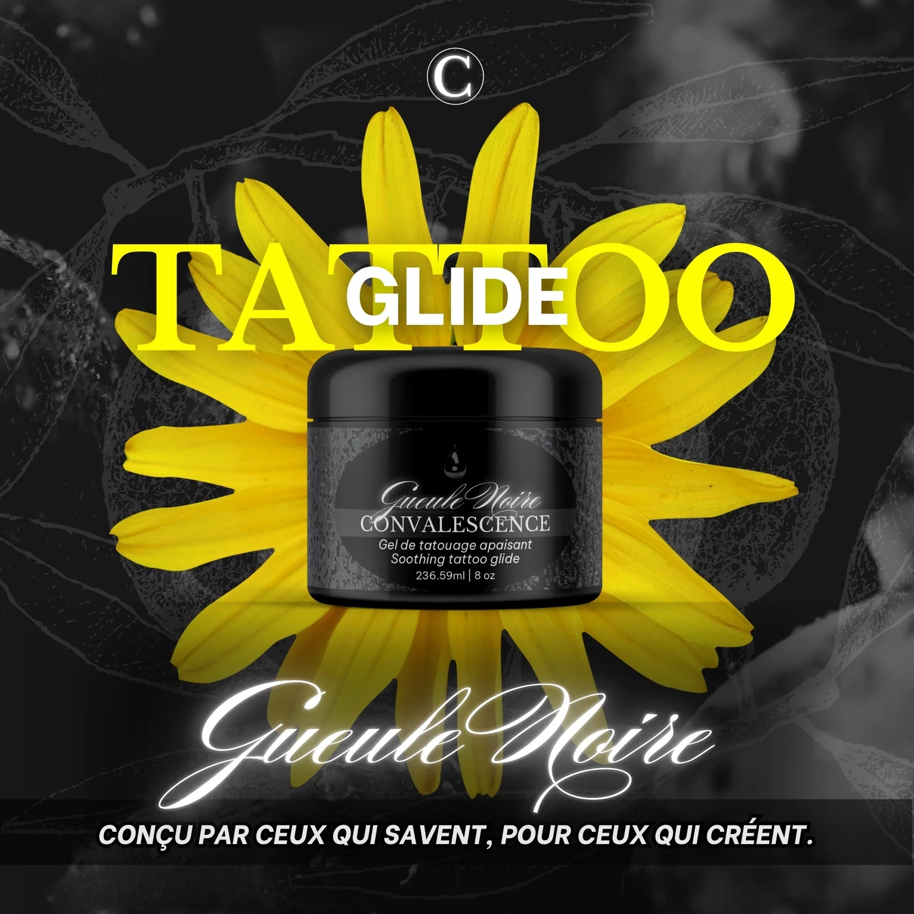 Gueule Noire 240 ml Gel de tatouage apaisant Convalescence