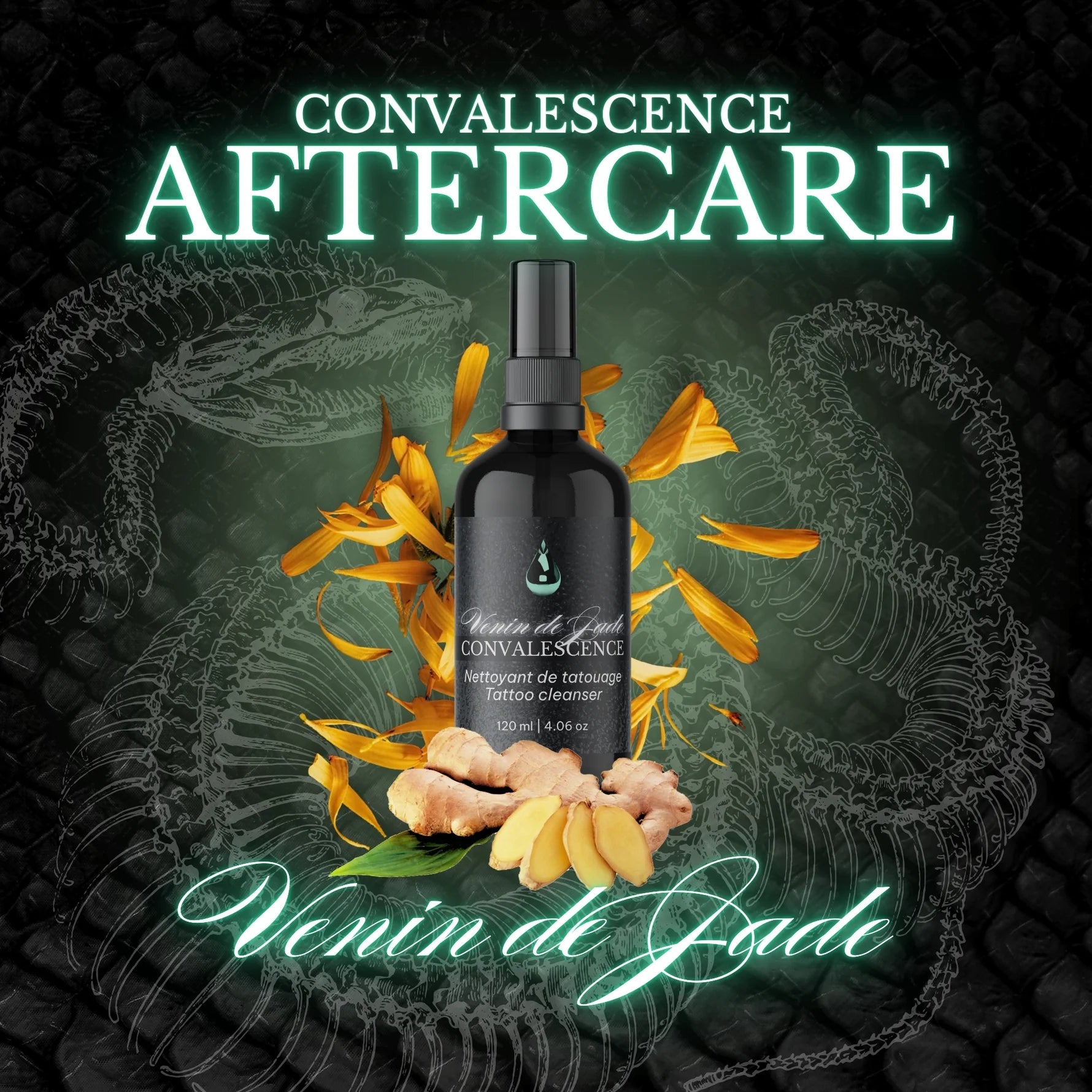 Venin de Jade 120 ml Nettoyant de tatouage Convalescence
