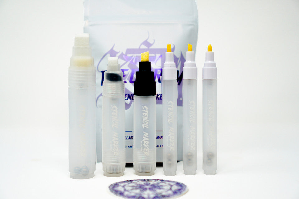 Electrum Refillable Stencil Lettering Markers - PACK OF 6