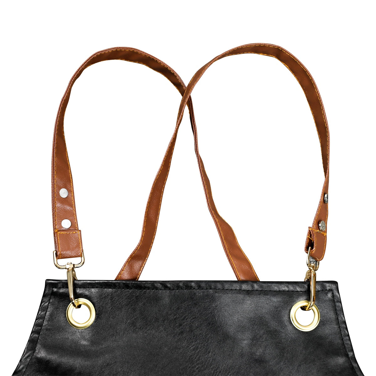 PU LEATHER MATERIAL APRON WITH ADJUSTABLE BELTS