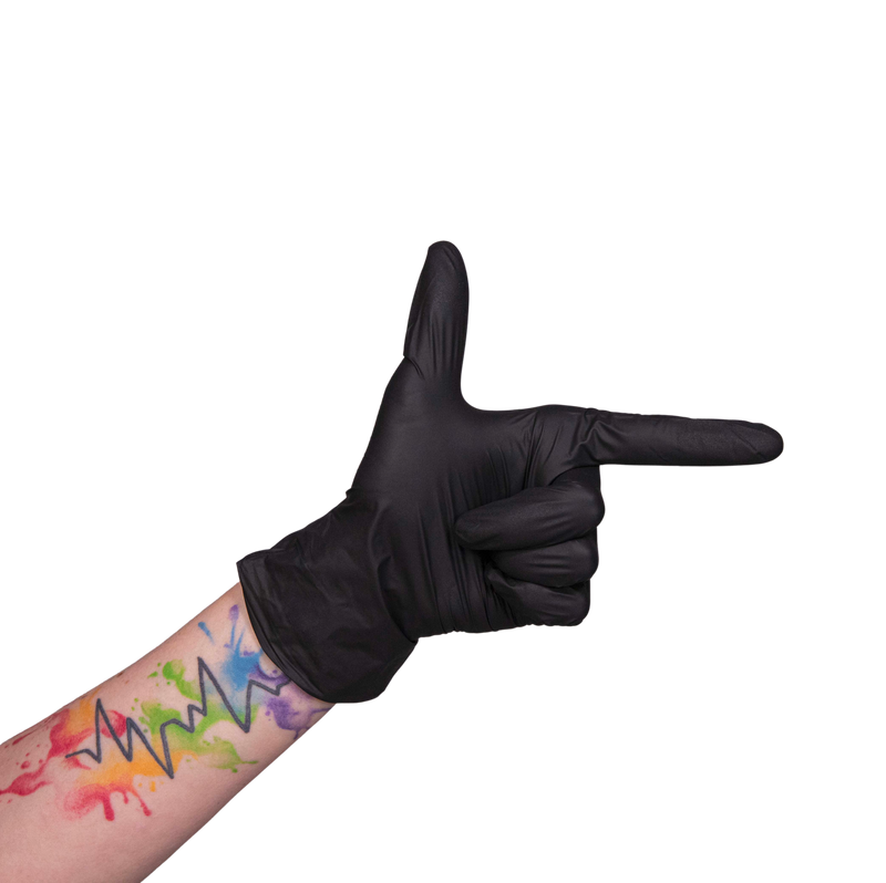 AssureTouch™ Black Nitrile Medical Examination Gloves, Box of 200-2