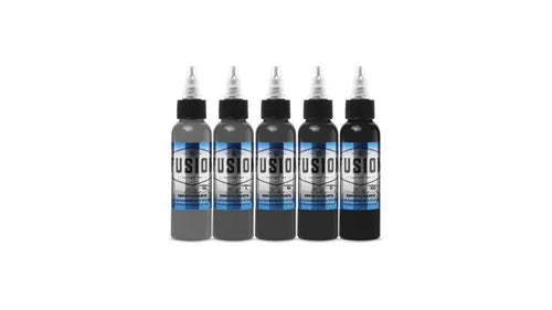 Bolo's Smooth Gray Signature Set - 5 Bottles - 12 colors Fusion Ink 