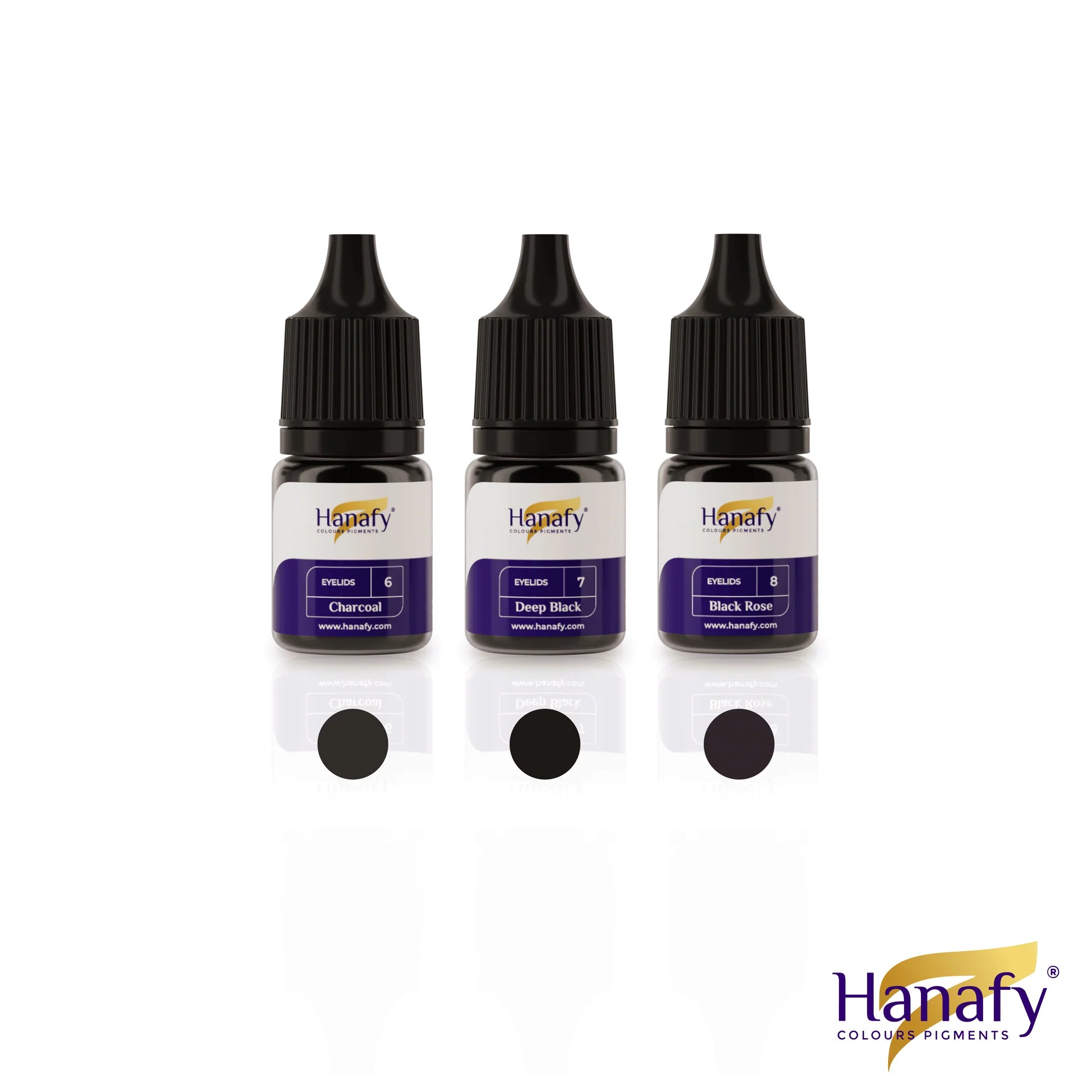 Hanafy Eyeliner Mini Set – PMU Eye Pigments 5 ml-1