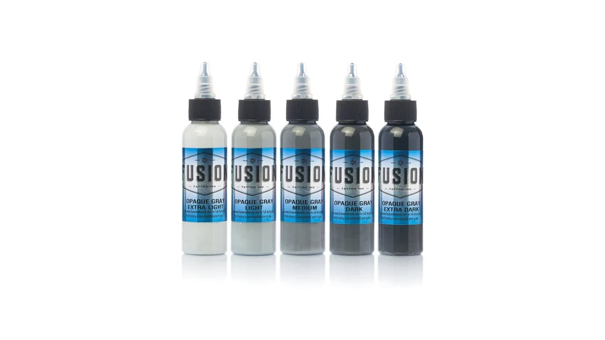 Fusion Ink – Opaque Grey Set – 5 shades – 2oz-1