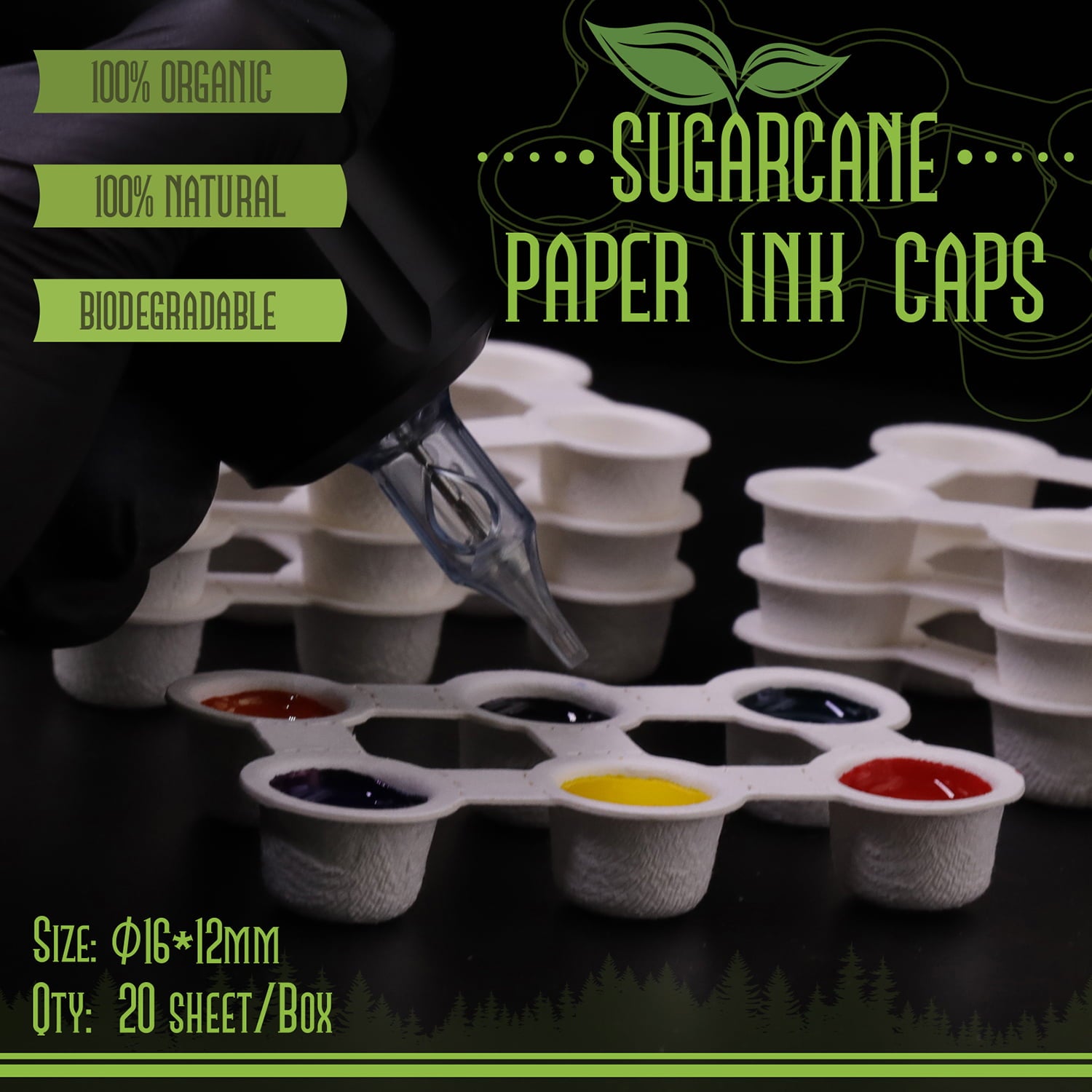Paper ink caps SUGARCANE