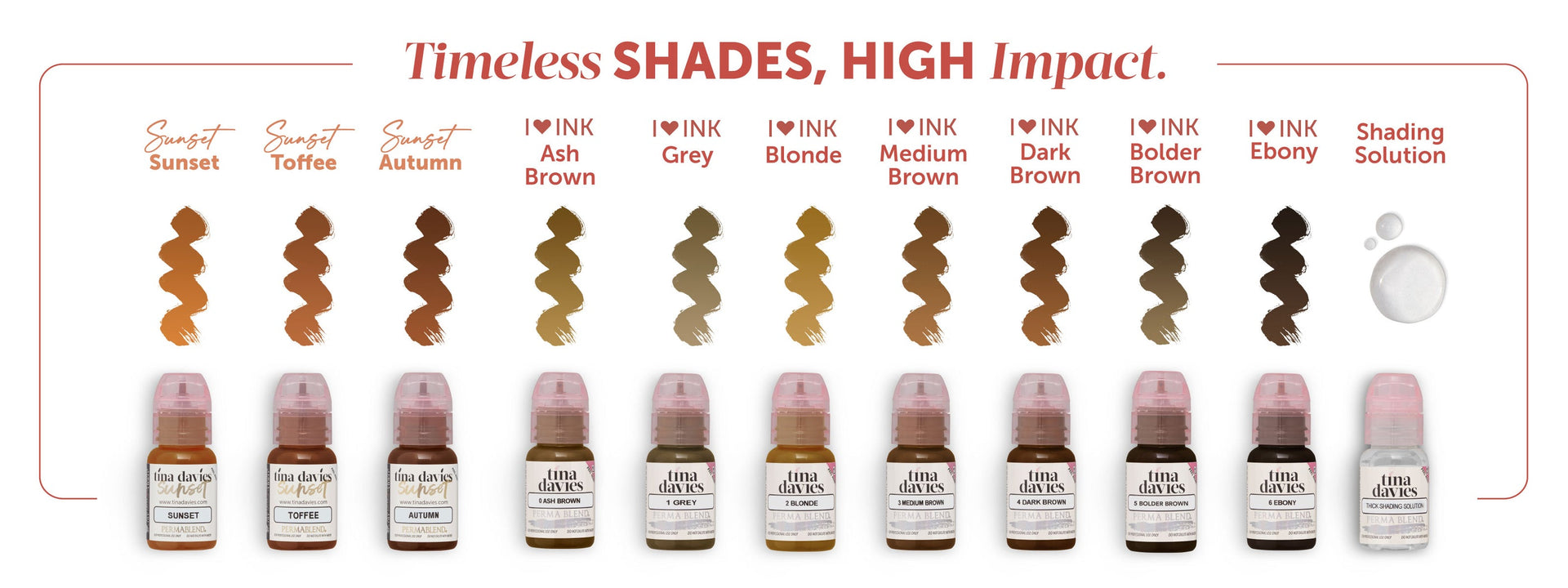 Tina Davies 'I ❤ Ink' - Eyebrow Collection