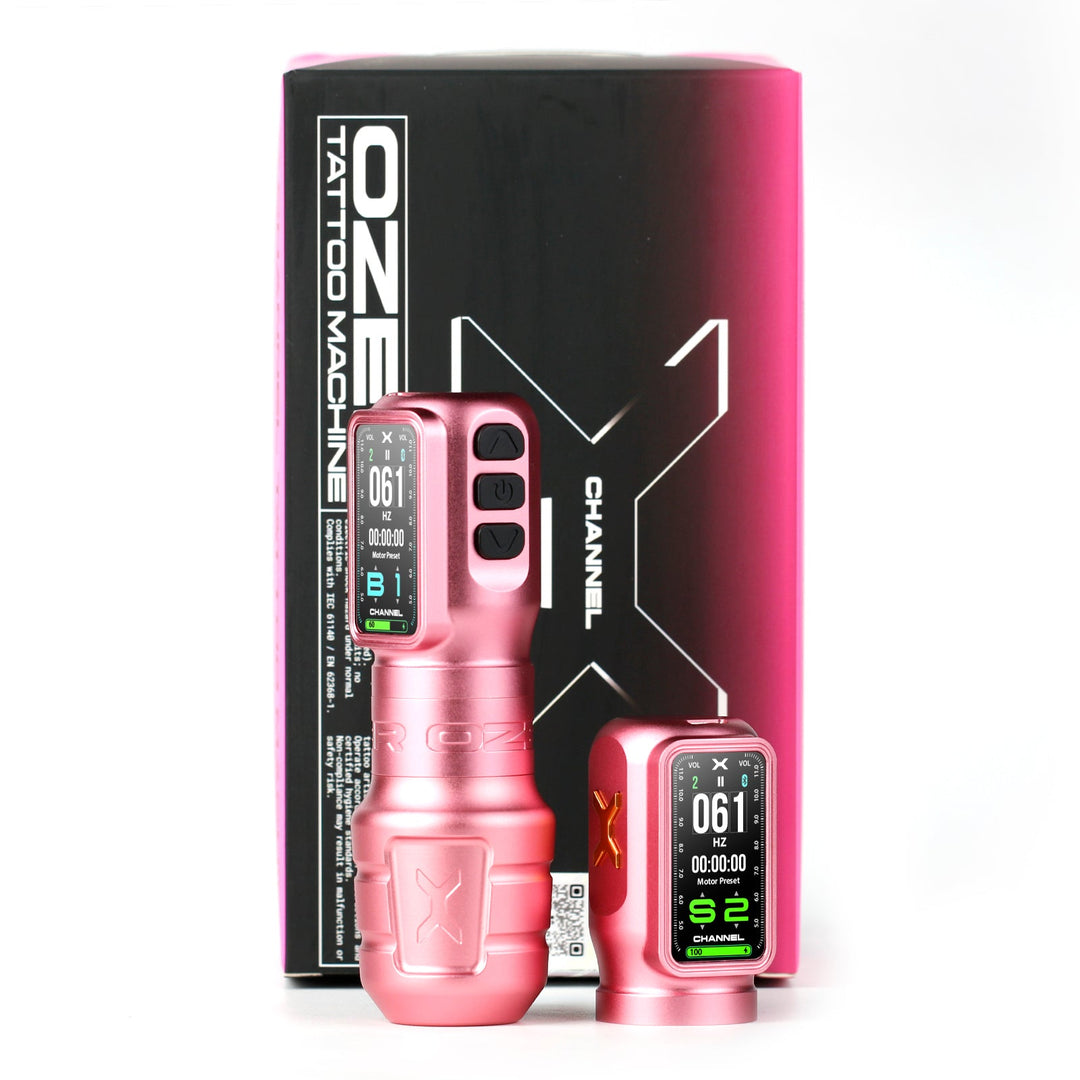 Ozer Channel X – Professional Rotary Tattoo Machine – Pink