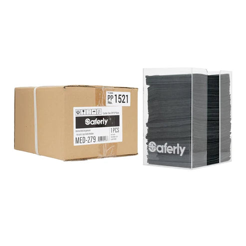 Saferly acrylic dental bib holder + dispenser-4