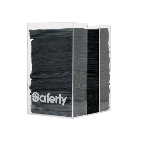 Saferly acrylic dental bib holder + dispenser