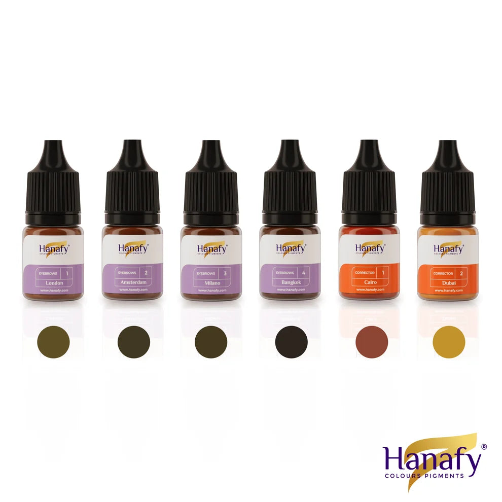 Hanafy Mineral Eyebrows Mini Set – 5ml Mineral Eyebrow Pigments-1