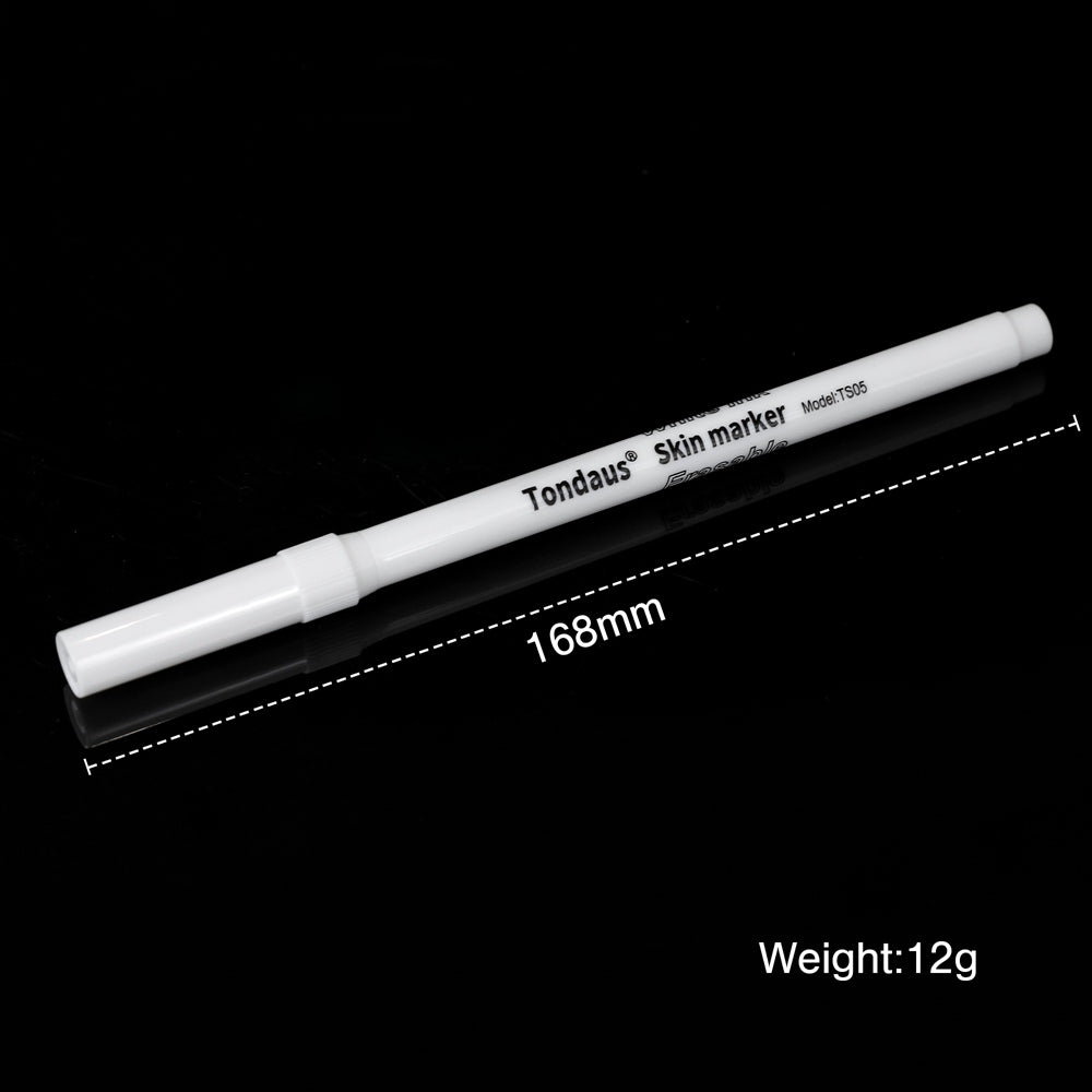Professional surgical-tip skin markers, white, sterile