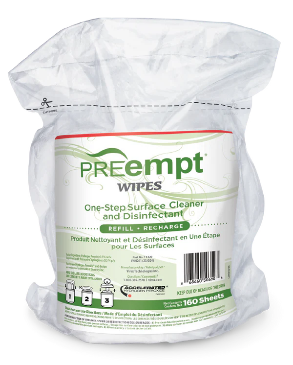 Preempt disinfectant wipe RTU - Wipes 6" x 7"-1