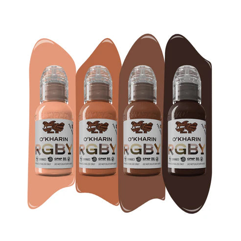 Sasha O'Kharin RGBY Skin Tone Red Mini Set of 4 Colors — World Famous — 1oz