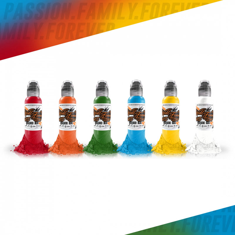6 Couleurs De Base Ensemble 1 oz - World Famous Tattoo Ink-1