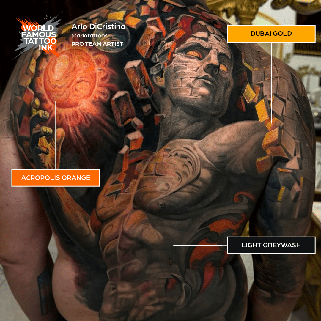 Acropolis Orange - World Famous Tattoo Ink – Encres – World Famous Tattoo Ink – SBDistribution