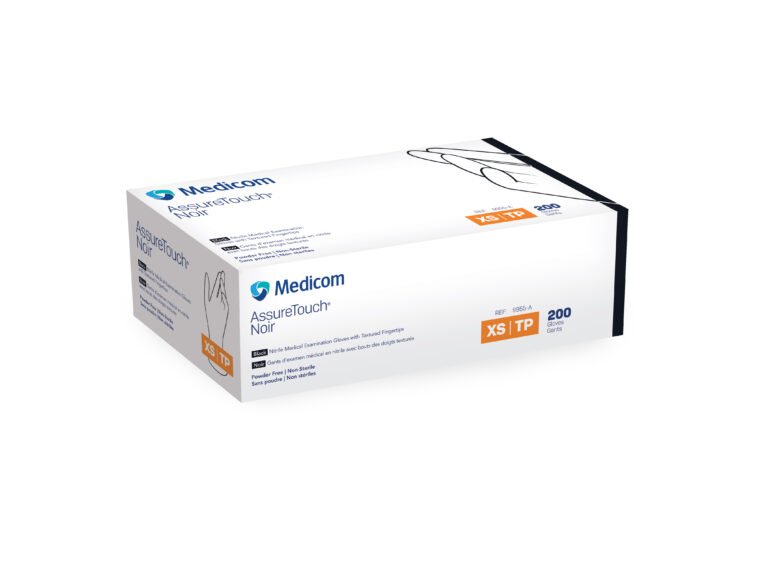 AssureTouch™ Noir Gants d'examen médical en nitrile boite de 200 – – SBDistribution – SBDistribution