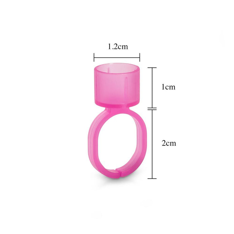 Bague porte - gobelet à encre cosmétique — rose — sac de 50 – – SBDistribution – SBDistribution