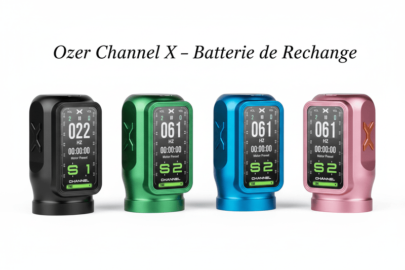 Batterie de Rechange Ozer Channel X – Noir, Vert, Bleu ou Rose – Accessoires de machines – Ozer – SBDistribution