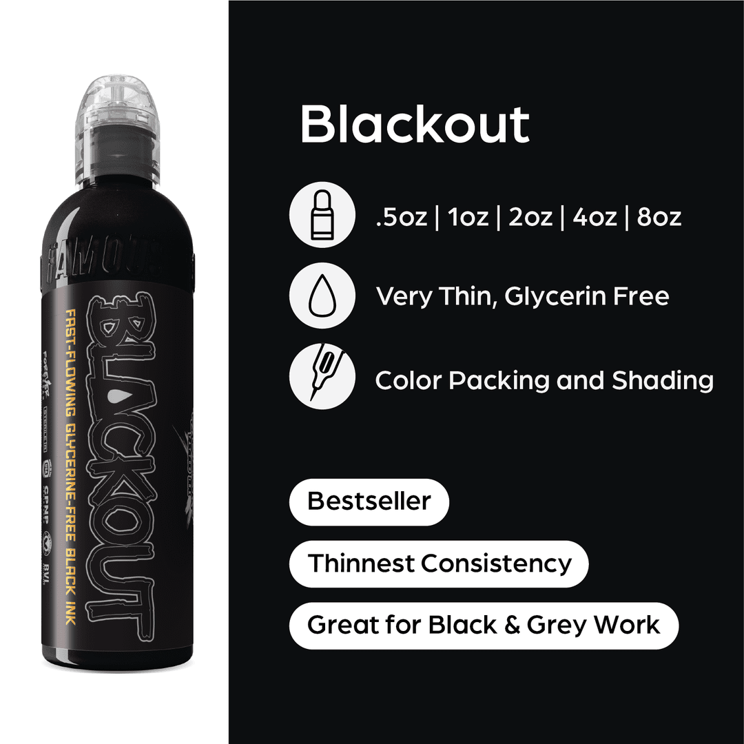 Blackout World Famous – Encres – World Famous Tattoo Ink – SBDistribution
