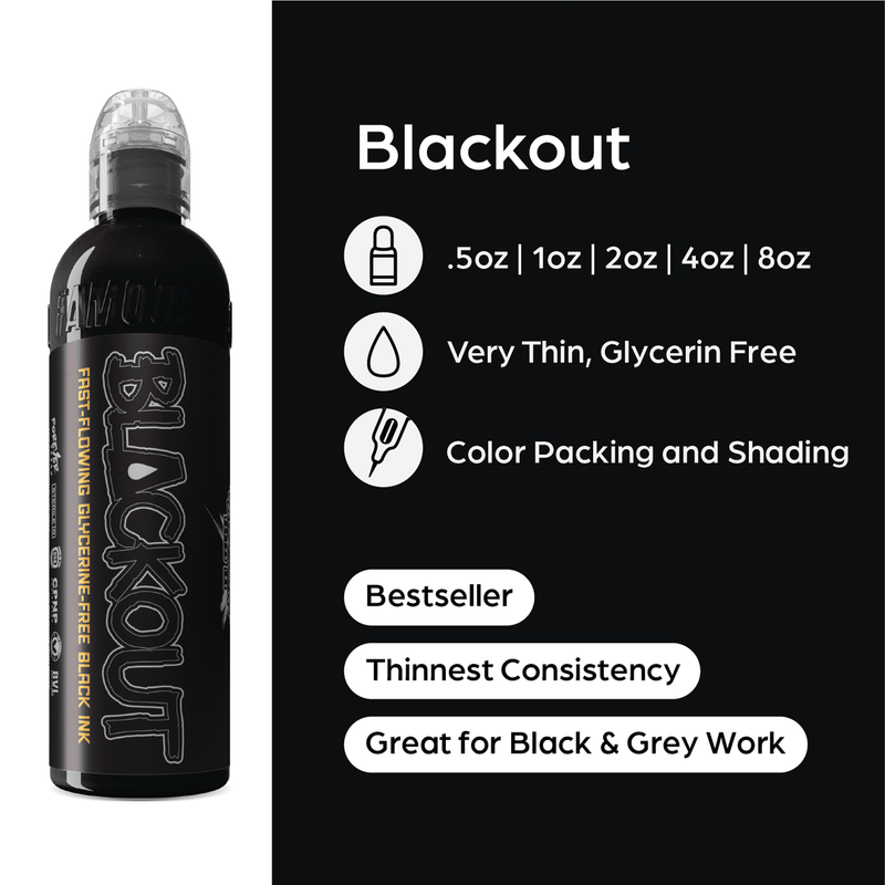 Blackout World Famous – Encres – World Famous Tattoo Ink – SBDistribution