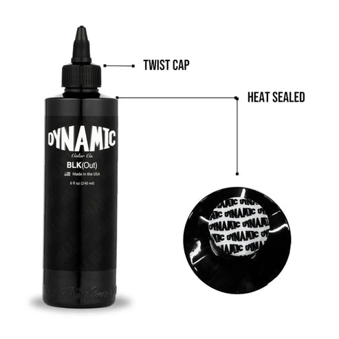 BLKout — Dynamic Tattoo Ink — 8oz Bottle – – Dynamic Ink – SBDistribution