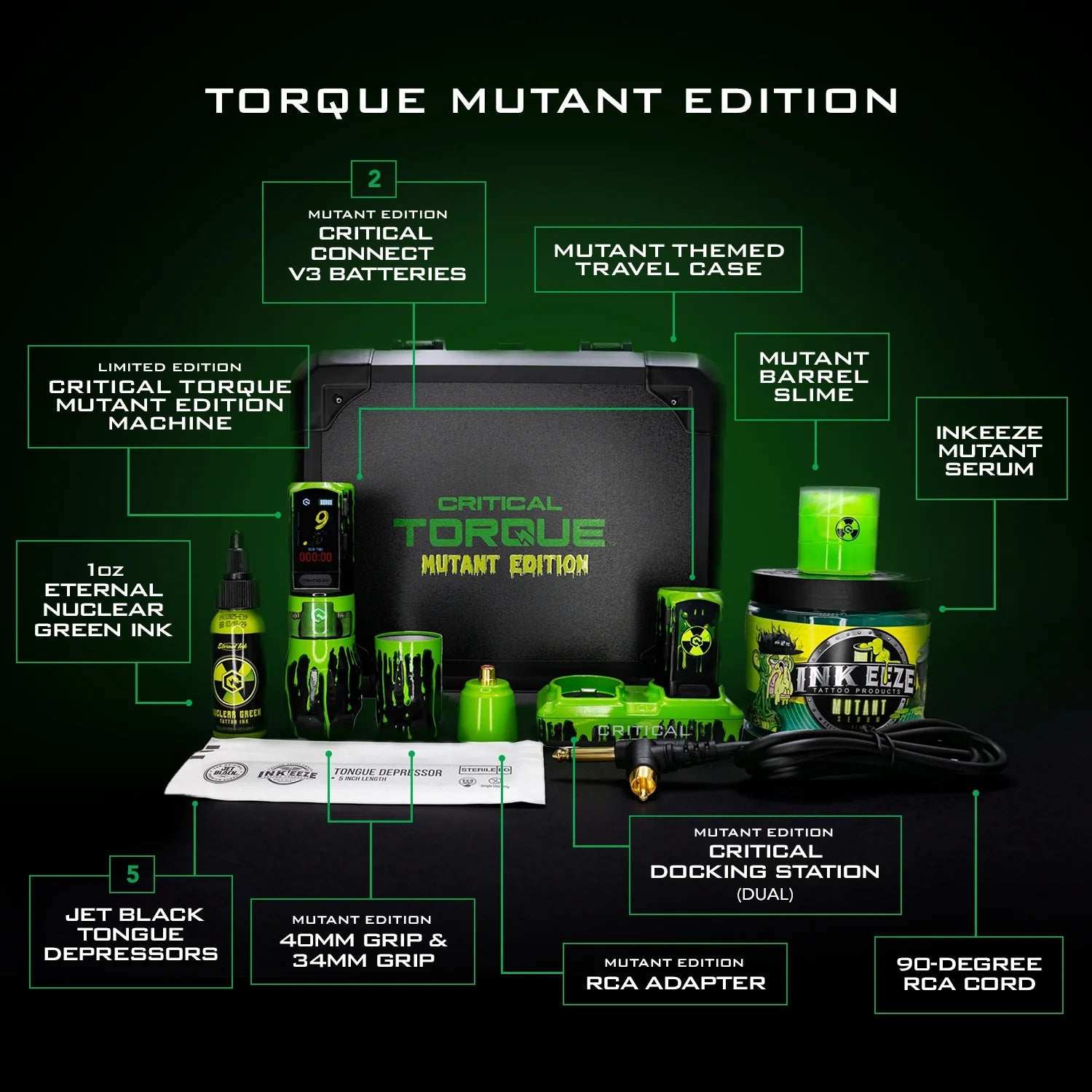 Critical Torque - Mutant Edition (Limited Run) 4,2mm – Machine à tatouage sans fils – Critical – SBDistribution