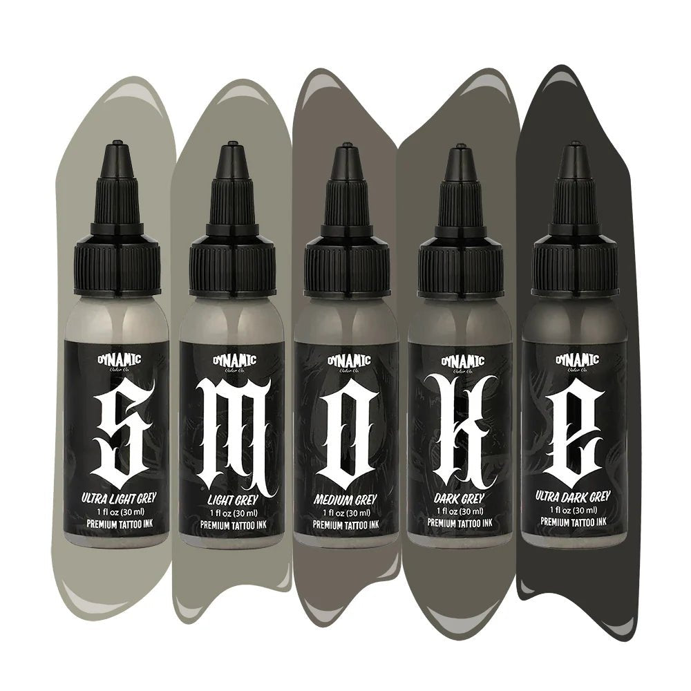 Dynamic Smoke Opaque Grey Set — 5 1oz Bottles – Encres – Dynamic Ink – SBDistribution