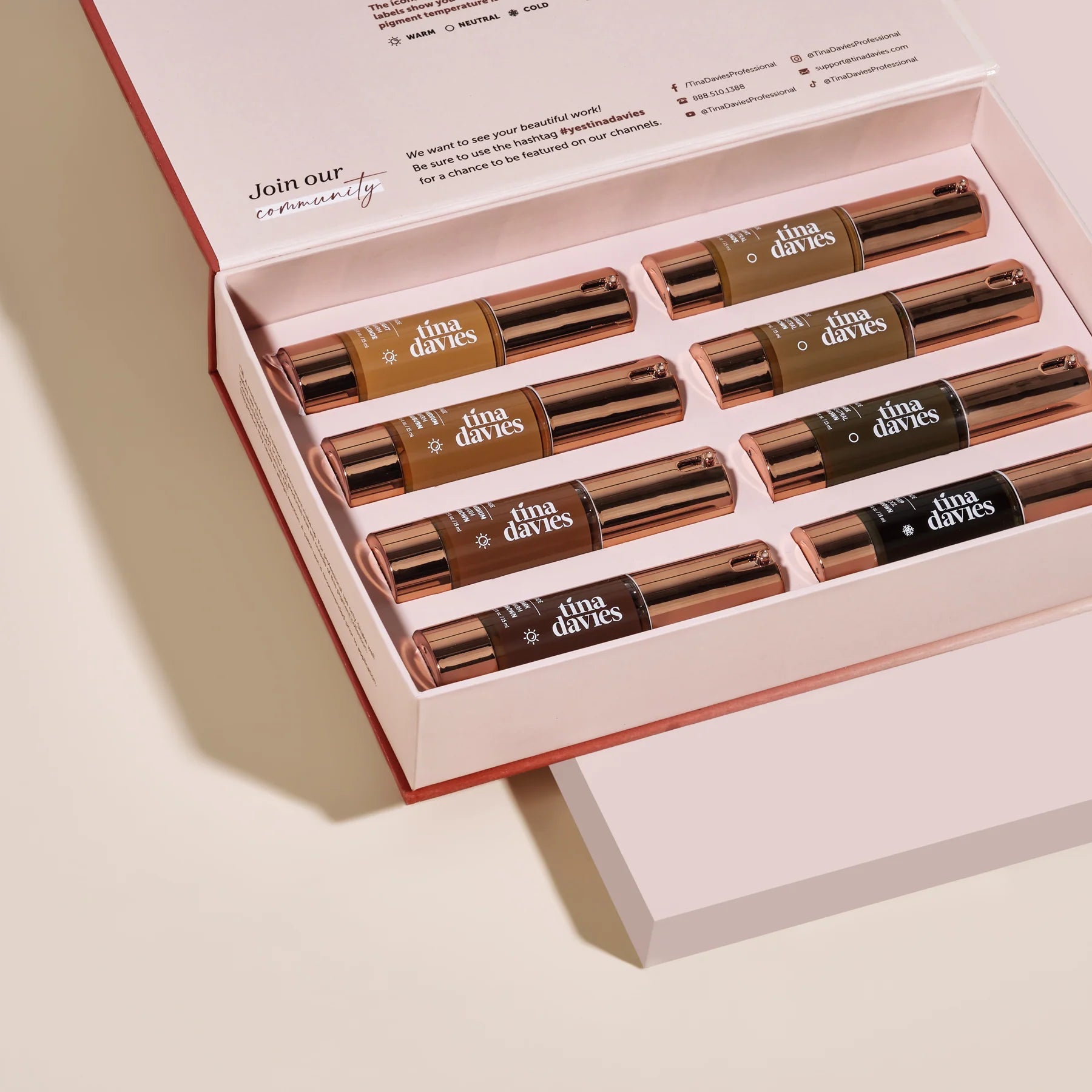 FADE Eyebrow Pigment Collection TINA DAVIES – – Gold Collection – SBDistribution