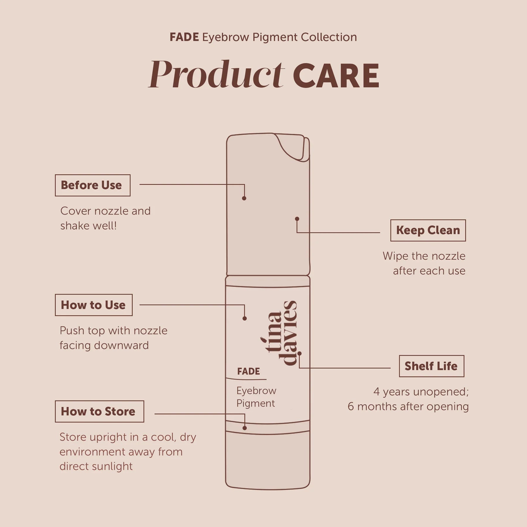 FADE Eyebrow Pigment Collection TINA DAVIES – – Gold Collection – SBDistribution