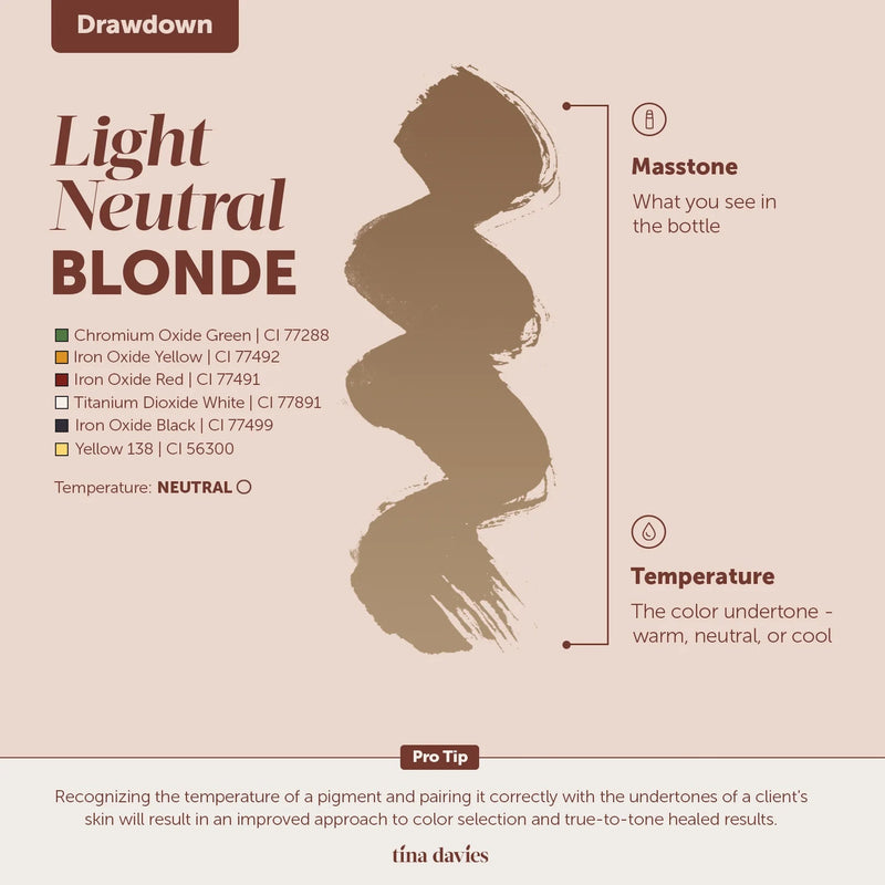 Fade Light Neutral Blonde TINA DAVIES – Pigment de maquillage – Tina Davies – SBDistribution