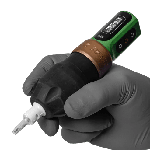 FK Irons EXO Rubber 40mm Disposable Tattoo Grips — Black — Box of 24 – Tubes & Grips – FK Irons – SBDistribution