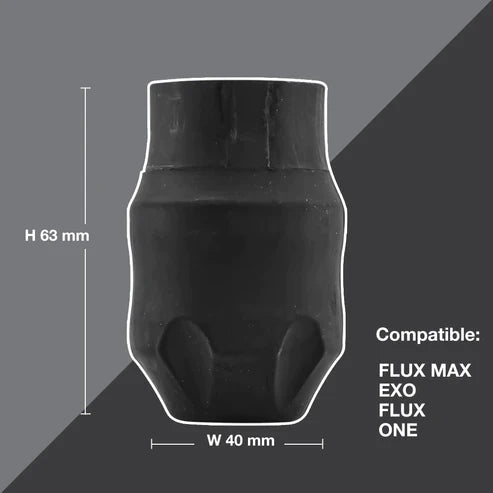 FK Irons EXO Rubber 40mm Disposable Tattoo Grips — Black — Box of 24 – Tubes & Grips – FK Irons – SBDistribution