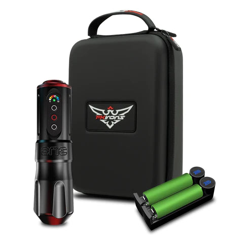 FK Irons One Tattoo Machine with Drop in Battery- 3.0mm — 4.0mm Stroke — Charcoal-4