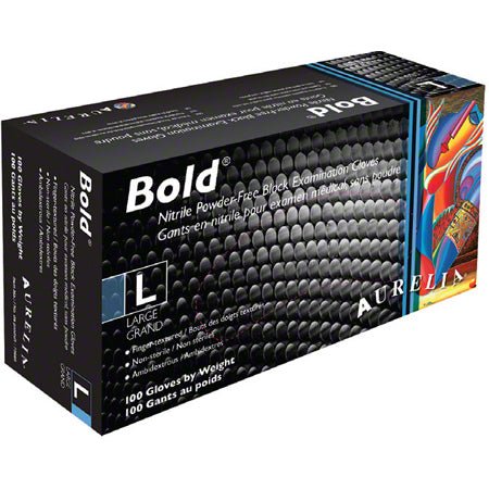 Gants Aurelia Bold en nitrile noir 5 mil – sans poudre – Gants en nitrile – Aurelia – SBDistribution