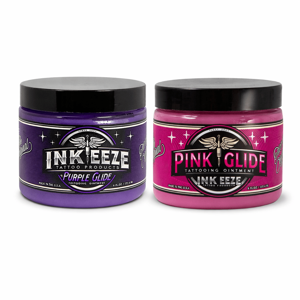 INK - EEZE Pink and purple Glide Tattooing Ointment — 6oz Jar – – SBDistribution – SBDistribution