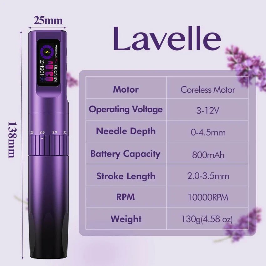 INKin Lavelle – Machine PMU à Course Ajustable | Maquillage Permanent Professionnel – Machines pour maquillage Permanent – INKin – SBDistribution