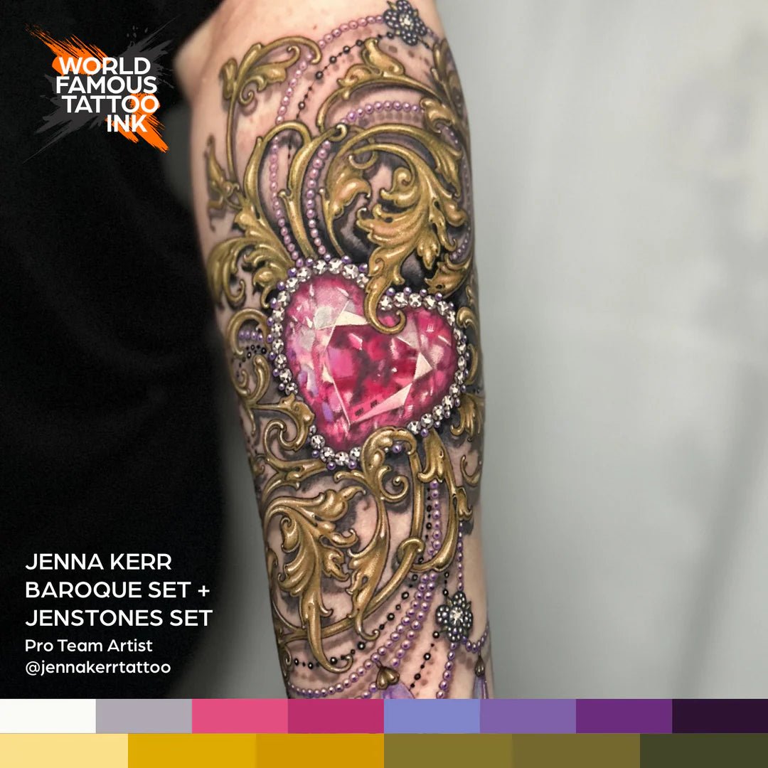 Jenna Kerr's Baroque Color Set – Encres – World Famous Tattoo Ink – SBDistribution
