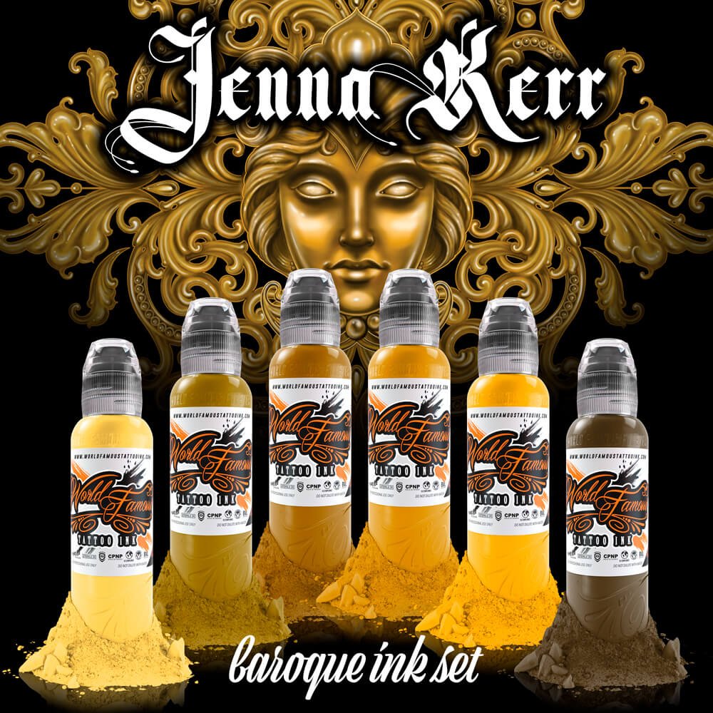 Jenna Kerr's Baroque Color Set – Encres – World Famous Tattoo Ink – SBDistribution