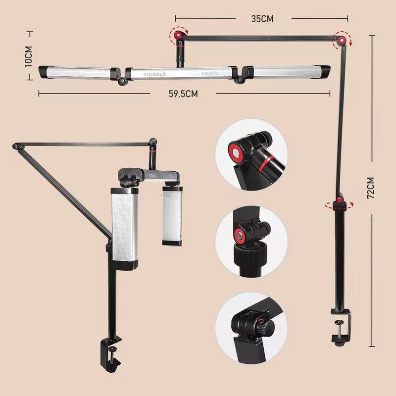 Lampe d'appoint à bras articulé pliable multi - angles avec pince de bureau – Mobilier studio tatouage – SBDistribution – SBDistribution