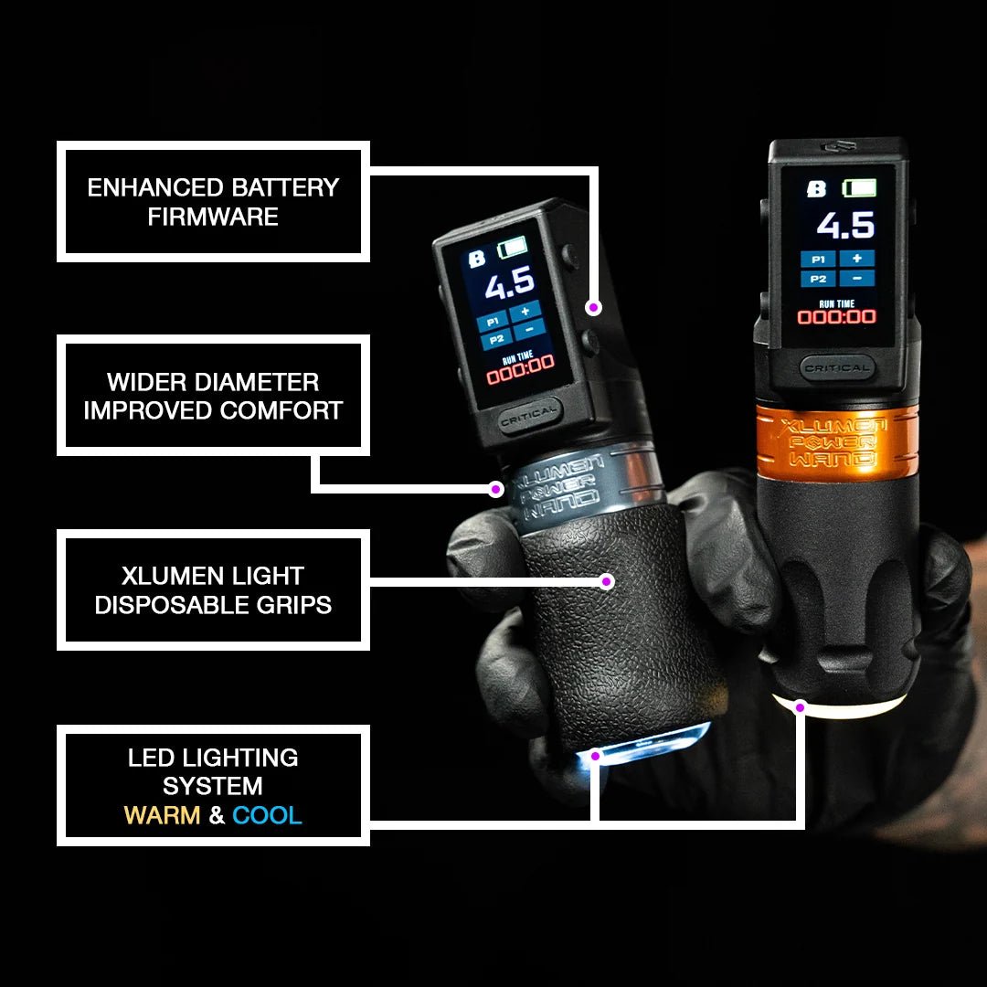 Machine à tatouer Bishop Power Wand XLUMEN avec LED – Machine à tatouer sans fil – Bishop – SBDistribution