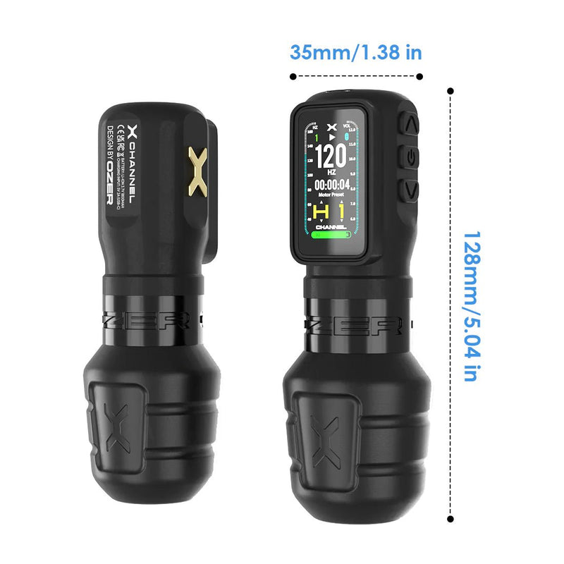 Machine à tatouer sans fil OZER avec écran OLED – Strokes 3.5 & 4.2 mm – Machine à tatouage sans fils – OZER – SBDistribution