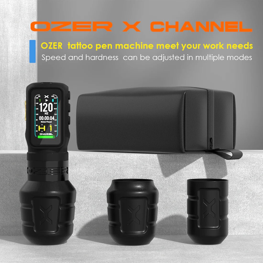 Machine à tatouer sans fil OZER avec écran OLED – Strokes 3.5 & 4.2 mm – Machine à tatouage sans fils – OZER – SBDistribution