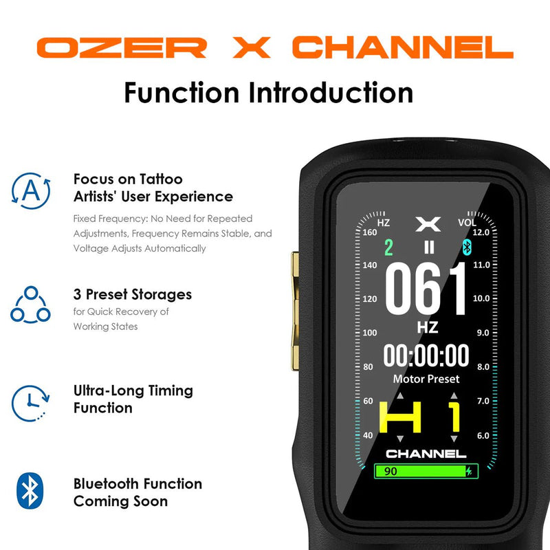 Machine à tatouer sans fil OZER avec écran OLED – Strokes 3.5 & 4.2 mm – Machine à tatouage sans fils – OZER – SBDistribution