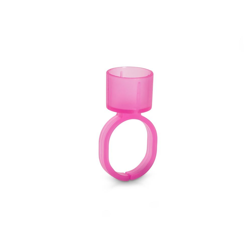 Bague porte-gobelet à encre cosmétique — rose — sac de 50